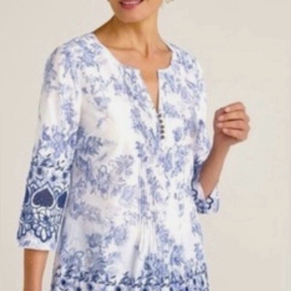 Soft Surroundings cotton tunic. Size L